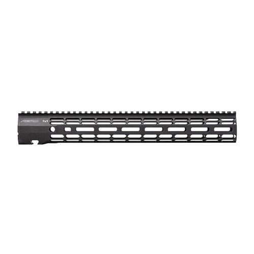 The Aero Precision ATLAS R-ONE 15" Handguard is lightweight, durable, features M-LOK compatibility, and a full top picatinny rail for versatile attachments.