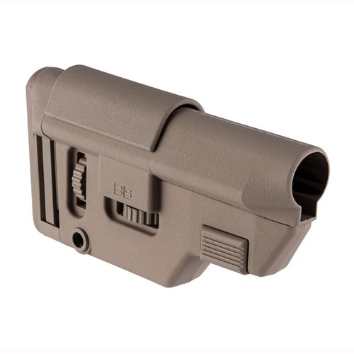 The B5 Systems Precision Stock offers toolless length of pull and cheek height adjustments, compatibility with Law Tactical adapters, and versatile sling options.