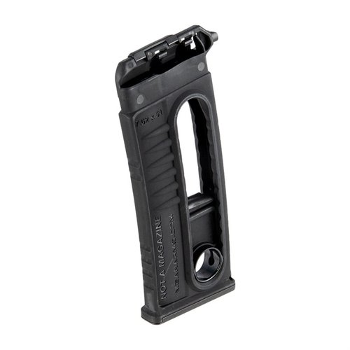 The Mean Arms MA-Loader allows quick reloading of AR-15s from the ejection port, loading 10 rounds of 7.62 NATO or 5.56 NATO without rifle modifications.