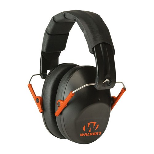 Lightweight and compact, Walkers Pro Low-Profile Folding Muffs offer 22 dB noise reduction, PVC padding for comfort, and a collapsible design for easy storage.