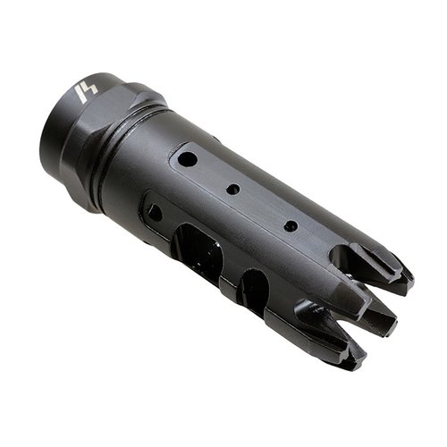 Enhance your 9mm carbine with the compact Strike Industries Mini King Comp, featuring recoil mitigation, standoff tines, and reduced concussion for improved performance.