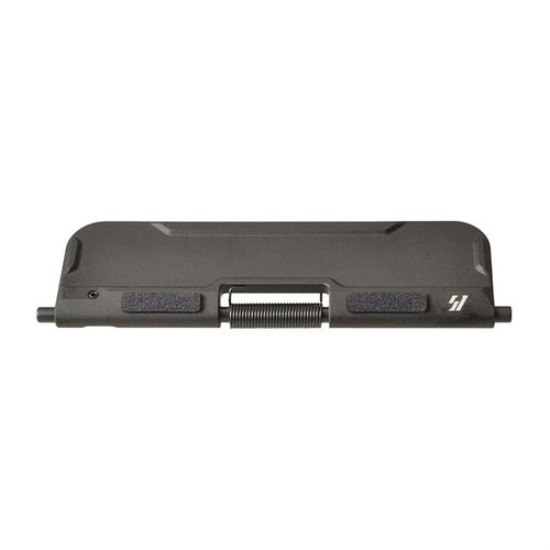 Upgrade your AR-15 with the Strike Industries Billet Ultimate Dust Cover, featuring quick detach, adjustable detent, and silent operation in durable aluminum.