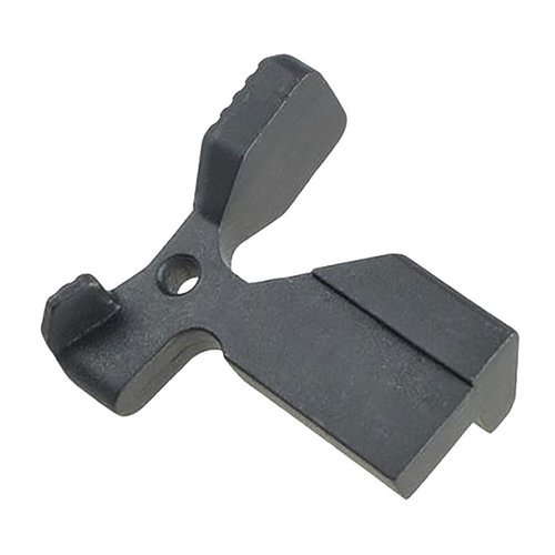 Upgrade your AR15 with the SI Enhanced Bolt Catch, featuring an extra wide lever for effortless operation, solid construction, and a sleek matte black finish.