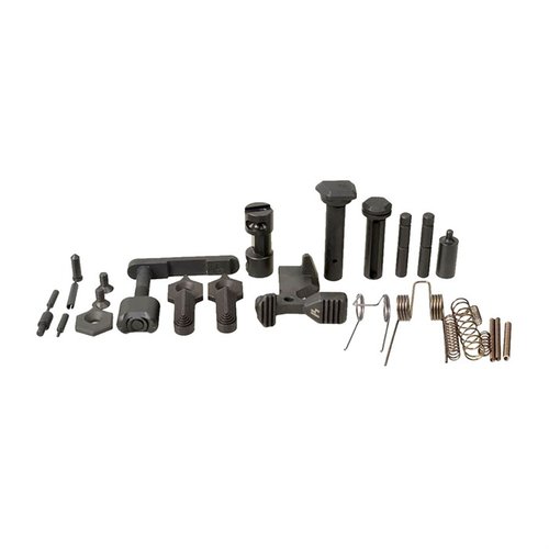 Upgrade your AR15 with the Strike Industries Enhanced Lower Receiver Parts Kit, featuring a smooth 4.5-5.5 lb trigger pull and improved reliability.