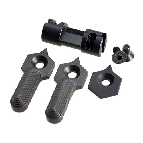 The STRIKE INDUSTRIES HEX SELECTOR SWITCH 60/90 offers customizable degrees for personal shooting styles, enabling easy strong side or bilateral manipulations.