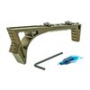 The SI LINK Curved Foregrip offers ultra-durable 6061T6 aluminum construction, versatile mounting on M-Lok and Keymod rails, and innovative hand stop design.
