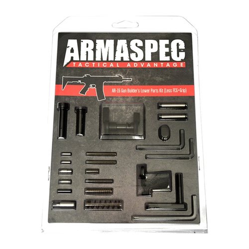 Upgrade your AR-15 build with the Armaspec Stainless Steel Lower Parts Kit, featuring high-quality components and a lifetime warranty for durability and reliability.