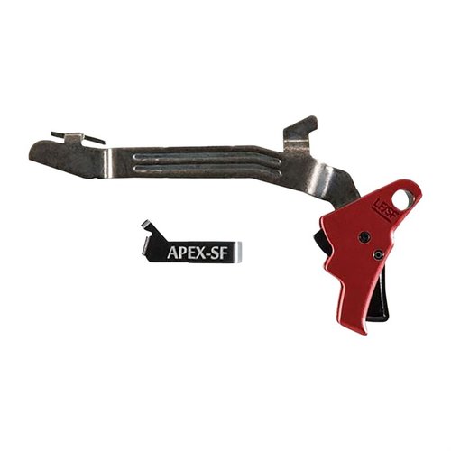 Upgrade your Glock Slimline with the Apex Action Enhancement Trigger Kit for smoother pull, reduced travel, and a crisp break at 5.5 lbs, preserving safety features.