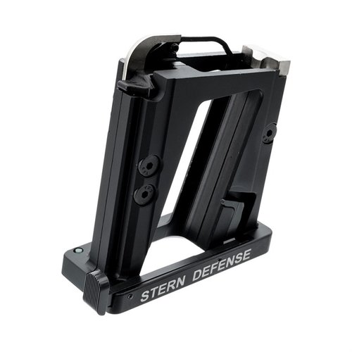 Convert your AR-15 to 9mm effortlessly with the Stern Defense Adapter, featuring lightweight aluminum, quick installation, and compatibility with popular pistol magazines.
