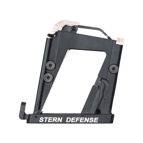 Transform your mil-spec AR-15 into a .45 ACP powerhouse with the Stern Defense adapter, featuring quick installation, last-round hold-open, and compatibility with M&P magazines.