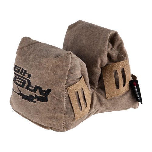 The RailChanger Pint Sized Game Changer offers versatile support with a unique sleeve design, crafted from durable Tan Waxed Canvas, ensuring a stable shooting platform.