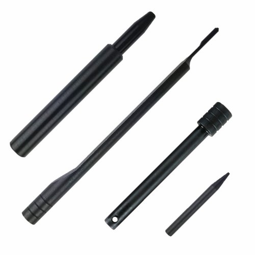 The Obsidian Arms 4-Piece Tool Set features durable 4140 alloy steel punches for easy AR-15 assembly, backed by a lifetime warranty for peace of mind.