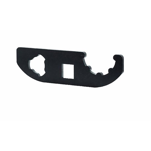 The Angstadt Arms 3-Lug/Blastwave Wrench is a versatile, two-sided tool designed for easy installation and removal of 9mm 3-lug muzzle devices and QD Blast Shields.