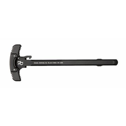 The Daniel Defense GRIP-N-RIP Charging Handle offers ambidextrous operation, anti-gas features, and lightweight ergonomic design for enhanced comfort and performance.