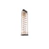 The SMITH & WESSON M&P 21-RD magazine offers extreme impact resistance, interchangeable base plates, and a translucent body for easy ammo visibility.