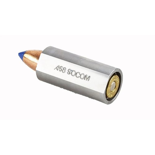 The Wilson Combat .458 SOCOM Cartridge Gauge ensures precise overall length checks, correct headspace, and prevents over sizing for reliable performance.