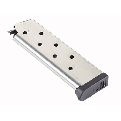 Wilson Combat 1911 .45 ACP magazines offer unmatched reliability, durability, and smooth feeding with heat-treated stainless steel construction and heavy-duty springs.