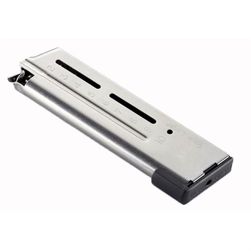 Experience enhanced reliability with Wilson Combat's Next Generation ETM 9mm magazines, featuring superior feeding, robust construction, and a no-risk service policy.