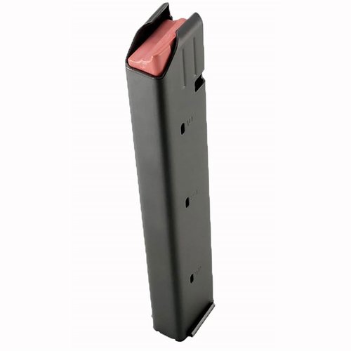 The C-Products DURAMAG SS™ 9mm magazine offers reliable feeding, easy loading, and a durable 410 stainless steel body, available in 10rd, 20rd, and 32rd capacities.