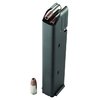 The C-Products DURAMAG SS 9mm magazine features a durable 410 stainless steel body, EverFlex anti-fatigue spring, and feeds reliably with various 9×19 ammo.
