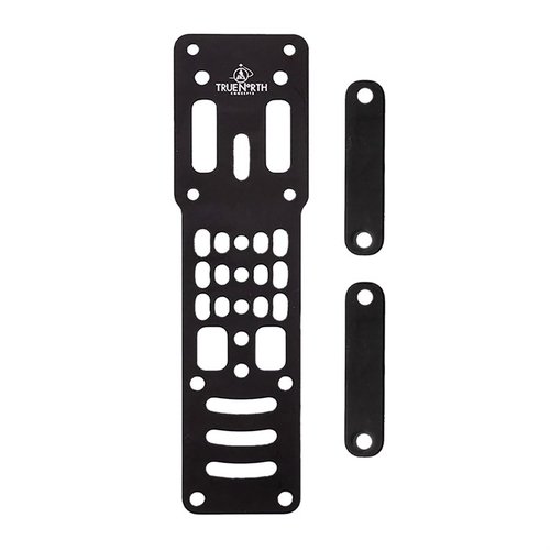 The Modular Holster Adapter ensures stability with rugged aluminum construction, supports mid-ride carry, and fits various holster systems for optimal performance.