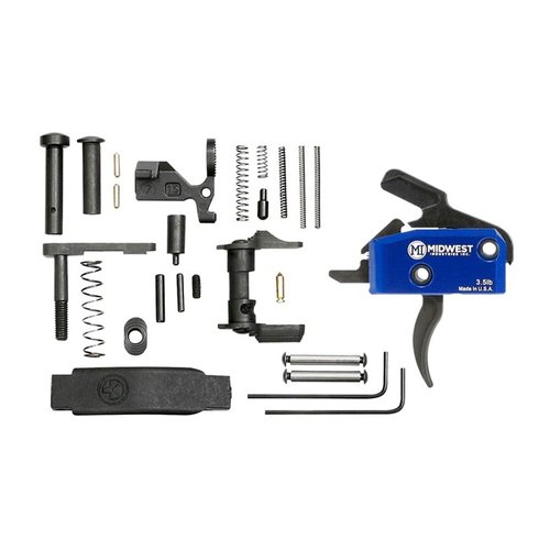 Enhance your AR-15 with the Midwest Industries Enhanced Drop-In Curved Trigger, featuring a smooth 3.5lb pull, short reset, and easy installation.