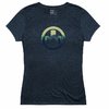 The Magpul Women's Cascade Icon Logo T-Shirt offers comfort with a tag-less design, durable double-needle stitching, and a stylish crew neck in Navy Heather.