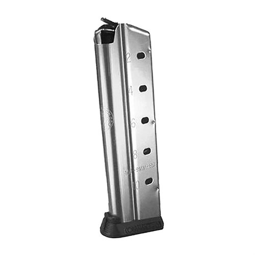 Experience unmatched reliability with the Tripp Research 1911 Government Full Size Magazine, featuring a 10-round capacity, stainless steel finish, and superior feeding design.