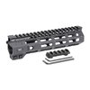 The Midwest Industries Combat M-LOK Handguard offers a free-float design, seven M-LOK attachment points, a continuous Picatinny rail, and quick-detach sling sockets.