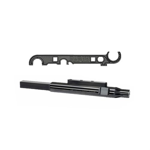 The Midwest Industries Armorer's Wrench features durable 4140 steel, designed for 5.56 & 7.62 AR platforms, and essential for removing stubborn barrel nuts.