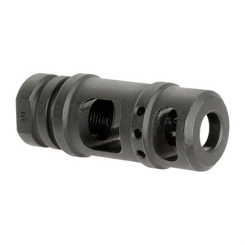 Enhance your Marlin and Henry Lever Guns with Midwest Industries' Two Chamber Muzzle Brake, reducing muzzle climb for .357 caliber firearms, made in the U.S.A.