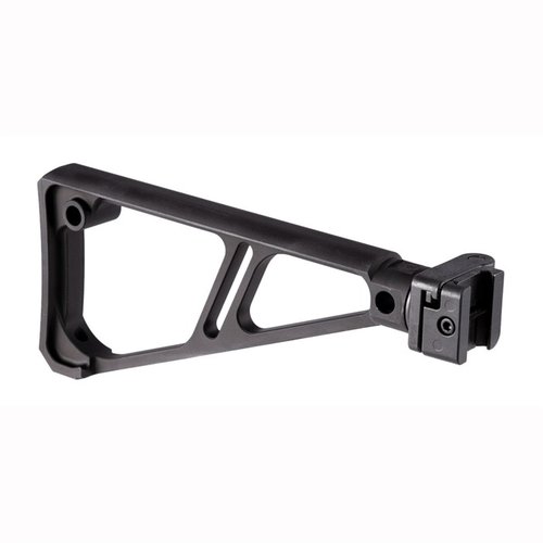 Upgrade your rifle with the Midwest Industries Side Folding Fixed Extruded Stock, featuring a heavy-duty design, ergonomic comfort, and easy storage.