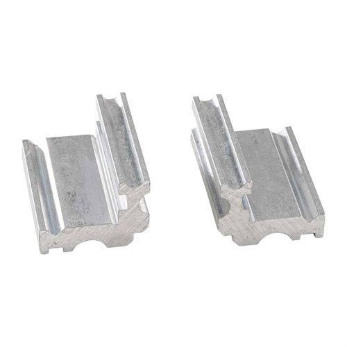 Ensure secure, damage-free barrel handling with LUTH-AR AR-15/M16 Barrel Vise Jaws, featuring non-marring grooves for standard or heavy barrels and durable aluminum construction.