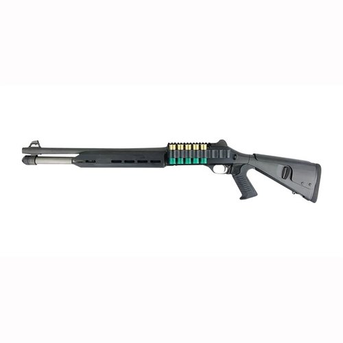 Enhance your Benelli M4 with Truckee aluminum forends featuring M-LOK® attachment points, available in 8.5" and 11" lengths, both in sleek black finish.