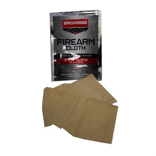 The Birchwood Casey Lead Remover Cloth effectively removes lead and copper deposits, instantly cleans carbon residue, and enhances the luster of nickel and stainless steel.
