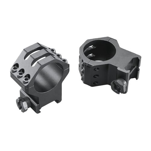 The WEAVER SIX-HOLE SKELTON RINGS offer a lightweight design with enhanced strength, ensuring secure mounting for your optics on 30mm tactical setups.