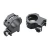 The WEAVER 30mm Four Hole Skeleton Rings ensure reliable optic mounting with four Torx screws, lightweight aluminum, and durable Type III hard anodized finish.