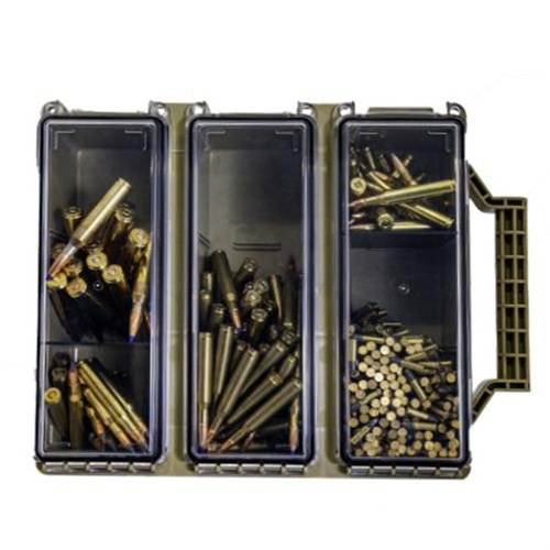 The Berrys Manufacturing Tri-Can Utility Box features a durable design with a rubber seal and cam-lock latch for safety, plus customizable compartments for ultimate organization.