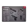 Protect your SIG Sauer P365 with the TEK MAT Pistol Gun Cleaning Mat, featuring a soft polyester top, non-slip neoprene backing, and an exploded parts diagram.