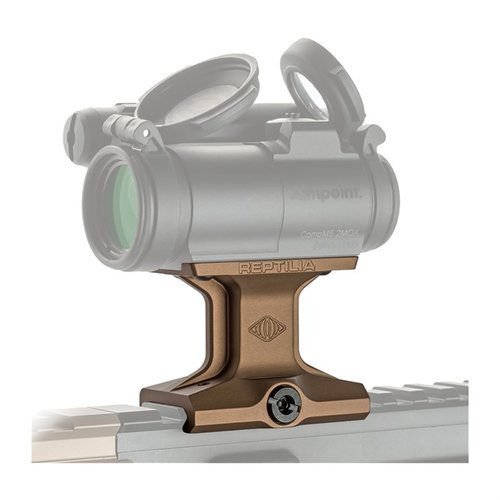 The lightweight Reptilia Aimpoint Micro DOT Mount offers a low-profile design, easy installation, and compatibility with various red dot optics, all made in the USA.