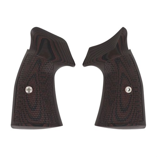 Enhance your grip with VZ Grips' Tactical Diamonds for S&W K/L Frame, featuring aggressive G10 texture, perfect for carry, tactical use, and competitive shooting.