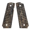 Enhance your grip with VZ Hydra 1911 grips, featuring aggressive texture and stunning G-10 Burl patterns, perfect for all full-size 1911 models.