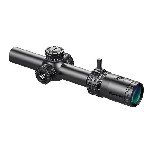 The Swampfox Arrowhead 1-10X24 SFP offers locking turrets, a brighter sight picture, and illuminated reticles, perfect for law enforcement and self-defense.