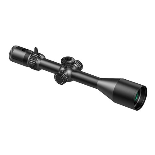 Experience precision with the Kentucky Long 2-12x44mm FFP scope, featuring illuminated reticle, adjustable parallax, locking turrets, and a 6x zoom ratio.