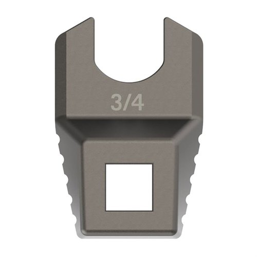 The MASTER-FIT Muzzle Device Wrench features a precise-fit crowfoot design for ¾” barrel nuts, titanium-coated stainless steel for torque control, and tight tolerances for a no-slip grip.