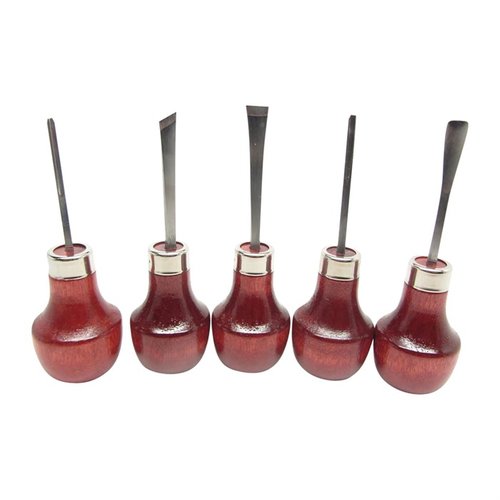 Enhance your carving with the U.J. Ramelson 5-piece set, featuring hardwood handles and high-quality tool steel for precision in every project.