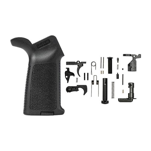 The Aero Precision EPC Lower Parts Kit includes essential AR-15 components and a Magpul MOE® grip, ensuring a reliable and efficient lower receiver assembly.