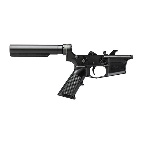 The Aero Precision EPC-9 Complete Lower offers a rugged, customizable base for AR9 builds, featuring an ergonomic A2 grip, flared mag well, and pre-installed parts.