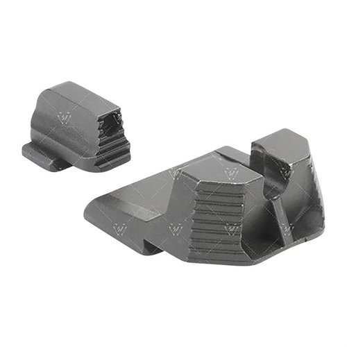 Enhance your aiming with Strike Iron Sights for M&P9, featuring co-witness capability, glare reduction, and customizable colors for optimal focus.