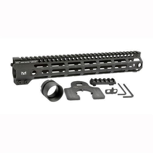 The Midwest Industries AR-15 G4 Handguard features durable 6061 aluminum, M-LOK compatibility, anti-rotation QD sling pockets, and a lifetime warranty.